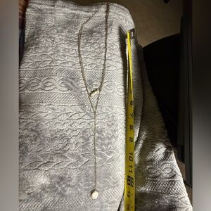 Jillian Michael Freya Freshwater Pearl Lariate Necklace, Rose Gold